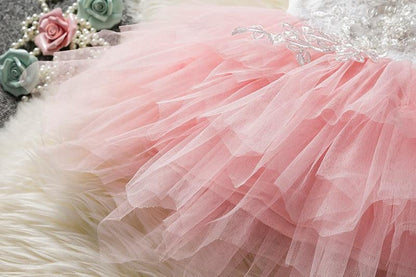 Luxury Toddler Girl Baby Clothing Dresses For 1 Year Birthday Christening Lace Girls Tulle  Infant Party Cake Smash Outfit Dress for Girls 1-6 Years