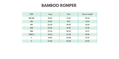 Blue character bamboo romper